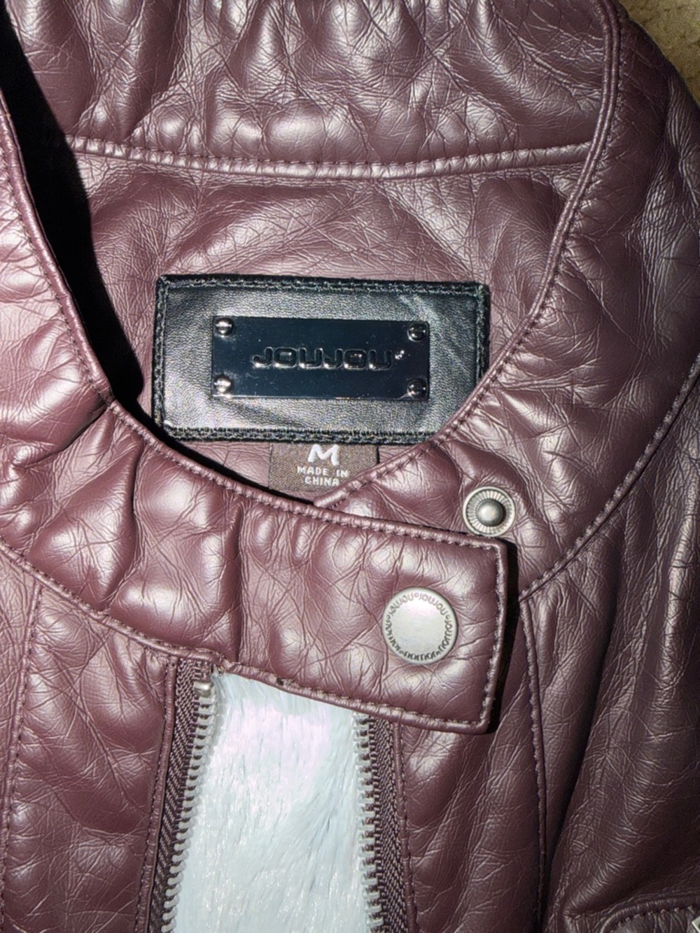 Jou Jou Women's Faux Leather Jacket - Picture 2 of 5
